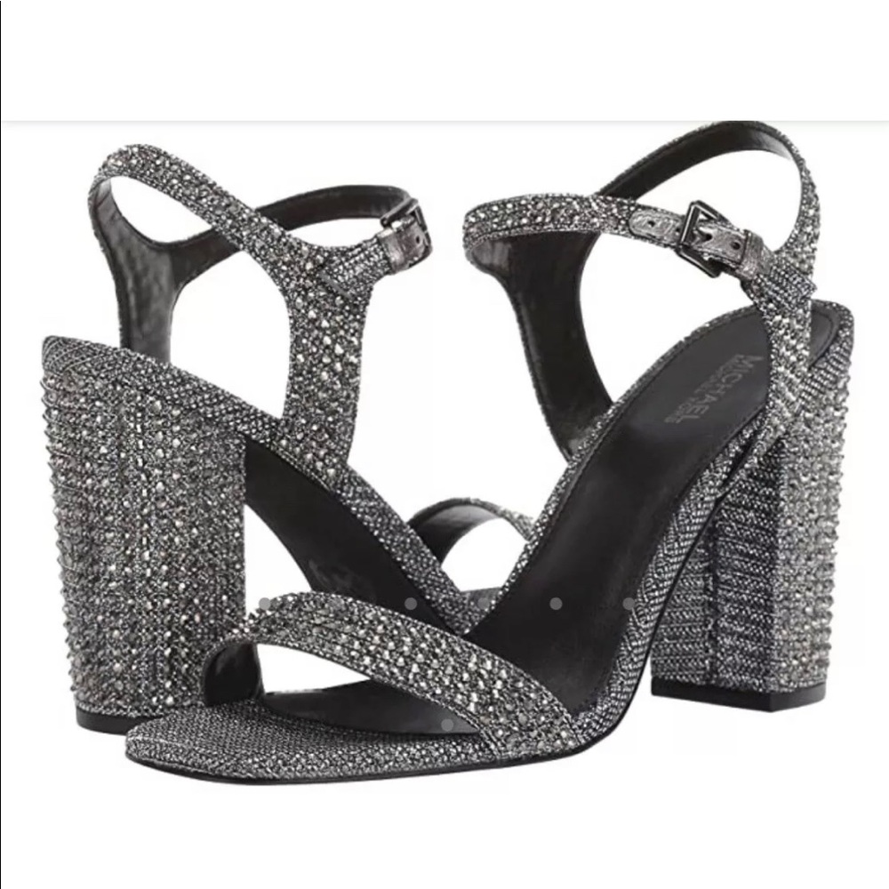 Michael Kore Francine Glitter Dress Up Sandals NWB